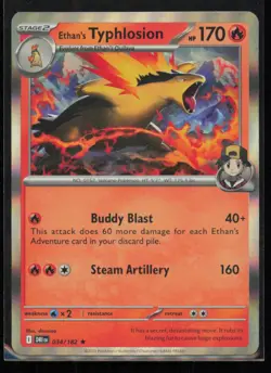 Ethan's Typhlosion 034/182 Pokemon Destined Rivals Rare Near Mint Holo NM - Image 1