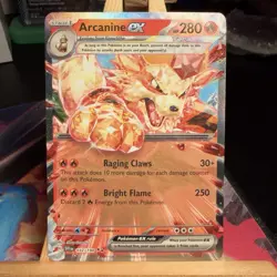 Arcanine ex 032/198 Scarlet & Violet Base Double Rare Holo Pokemon TCG Card NM - Image 1