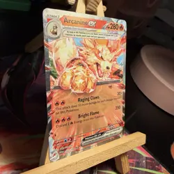 Arcanine ex 032/198 Scarlet & Violet Base Double Rare Holo Pokemon TCG Card NM - Image 2