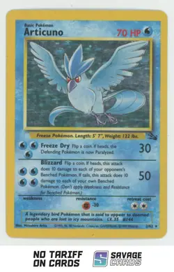 1999 Pokemon Fossil Holo Articuno #2/62 - Image 1