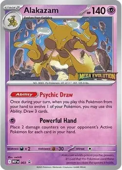 Alakazam (003) Mega Evolution Promo​ - Near Mint Pokemon TCG - Image 1