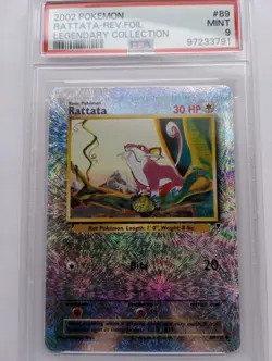 Pokemon 1x Rattata - Legendary Collection Reverse Holo - #89 - PSA 9 - Image 1