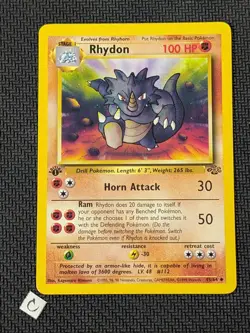 Rhydon 45/64 - Jungle 1st Edition Pokemon TCG NM - Image 1