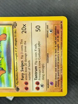 Primeape 43/64 - Jungle 1st Edition Uncommon Pokemon TCG LP - Image 5