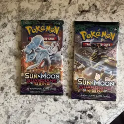 X2 Pokemon TCG Sun and Moon Guardians Rising Booster Pack Sealed - Image 1