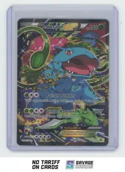 2016 Pokemon XY Black Star Promo Holo Venusaur EX #XY123 - Image 1