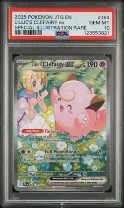 2025 POKEMON JTG EN-JOURNEY TOGETHER #184 LILLIE'S CLEFAIRY EX PSA 10 - Image 1