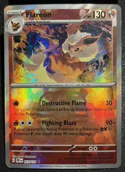 Pokemon - Flareon Master Ball Pattern - NM - Prismatic Evolutions 013/131 Rare - Image 1