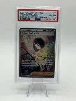 ERIKA'S INVITATION 2023 POKEMON 151 SPECIAL ILLUSTRATION RARE 203 PSA 8 NM-MT - Image 1