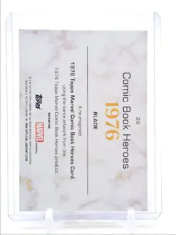 BLADE 2025 TOPPS MARVEL CHROME COMIC BOOK 1975 1976 REFRACTOR Q3474 - Image 2