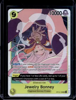 2025 One Piece Carrying on His Will Jewelry Bonney Super Rare #OP13-108 - Image 1
