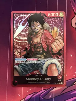 PRE ERRATA (error) One Piece Starter Deck Foil Monkey.D.Luffy Leader ST01-001 - Image 1