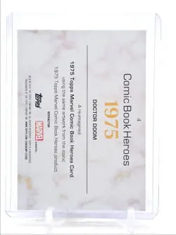 DOCTOR DOOM 2025 TOPPS MARVEL CHROME COMIC BOOK 1975 REFRACTOR Q3474 - Image 2