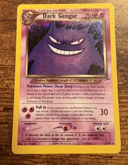 Dark Gengar Holo – Neo Destiny – Medium Played (MP) – Vintage Pokemon Card - Image 1