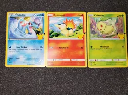 Celebrations Totodile Cyndaquil Chikorita Pokemon Card NM - Image 1