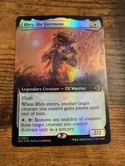 MTG Lorwyn Eclipsed Extended Art FOIL Rhys the Evermore - Image 1