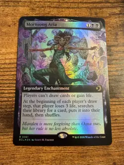 MTG Lorwyn Eclipsed Extended Art FOIL Mornsong Aria - Image 1