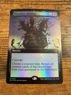 MTG Lorwyn Eclipsed Extended Art FOIL Bloodline Bidding - Image 1