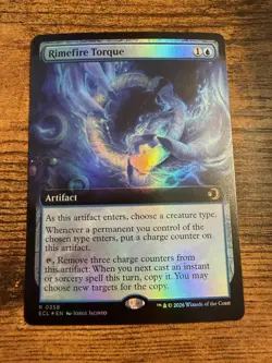 MTG Lorwyn Eclipsed Extended Art FOIL Rimefire Torque - Image 1