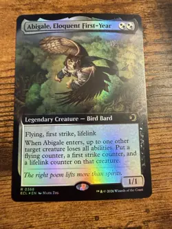 MTG Lorwyn Eclipsed Extended Art FOIL Abigale Eloquent First Year - Image 1
