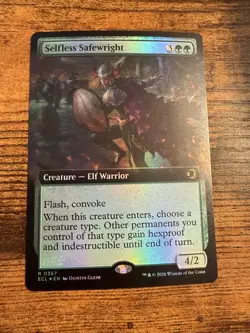 MTG Lorwyn Eclipsed Extended Art FOIL Selfless Safewright - Image 1