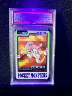 PSA 10 Bandai Pocket Monsters 1997 Carddass Charmander (POP 41) - Image 3