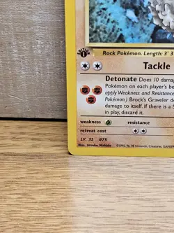 Brock's Graveler 34/132 1st Edition Gym Challenge Non-Holo Pokemon Card TCG - Image 5