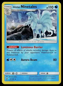 Pokemon Deck Exclusives 28/147 Alolan Ninetales Cracked Ice Holo - Image 1