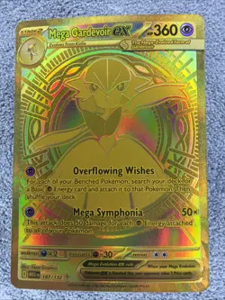 MEGA GARDEVOIR EX 2025 POKEMON MEGA EVOLUTIONS MEGA HYPER RARE 187/132 MINT - Image 1