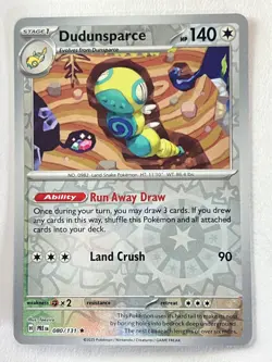 Dudunsparce 080/131 Reverse Holo Prismatic Evolutions Pokemon TCG - Near Mint NM - Image 1