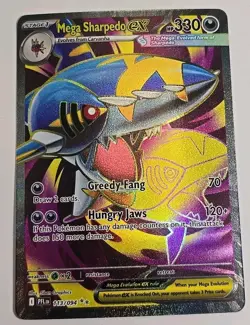 Pokemon TCG Mega Sharpedo EX 113/94Phantasmal Flames Full Art 2025 NM - Image 2