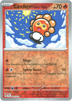 Castform Sunny Form (Reverse Holo) - Surging Sparks - Pokemon - Image 1