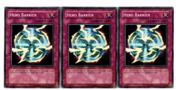 Yugioh- 3X Hero Barrier - Common - 1st Edition - DP03-EN027 - Light Play - Image 1