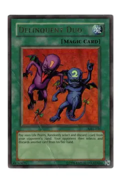 Yugioh- 1X Delinquent Duo - Ultra Rare - Unlimited - MRL-039 - Heavy Play - Image 1