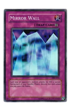 Yugioh- 1X Mirror Wall - Super Rare - Unlimited - PSV-016 - Moderate Play - Image 1