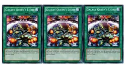 Yugioh- 3X Galaxy Queen's Light - Common - Unlimited - REDU-EN056 - Near Mint - Image 1