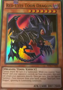 YUGIOH Red-Eyes Toon Dragon SHVI-EN036 1st edition Super rare NM - Image 1