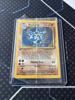1999 Machamp Base Set 1st Edition 8/102 Holo Rare SEALED Pokemon Card WOTC - Image 1