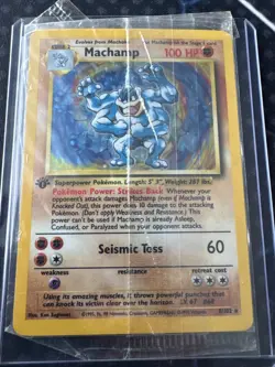 1999 Machamp Base Set 1st Edition 8/102 Holo Rare SEALED Pokemon Card WOTC - Image 3
