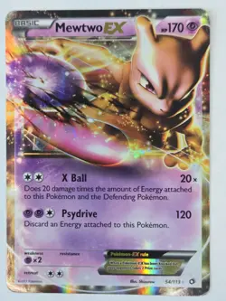 Mewtwo EX Holo Ultra Rare Card 54/113 Legendary Treasures 2013 Pokemon TCG (LP) - Image 1