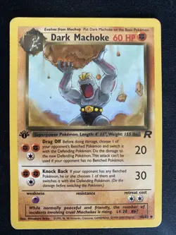 1st Edition DARK MACHOKE 40/82 Team Rocket Set - Pokemon WOTC Vintage Card - Image 1