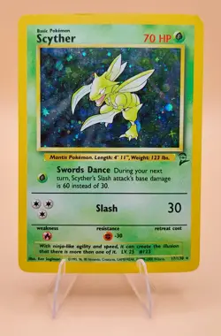 Scyther Base Set 2 Holo Rare No. 17/130 Pokemon Card - 2000 - Image 1