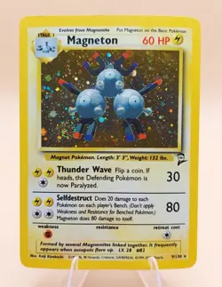Magneton Base Set 2 Holo Rare No. 9/130 Pokemon Card - 2000 SWIRL - Image 1
