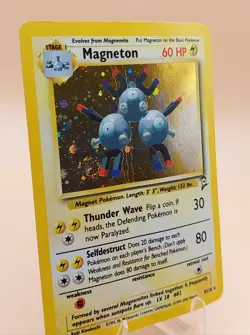 Magneton Base Set 2 Holo Rare No. 9/130 Pokemon Card - 2000 SWIRL - Image 2