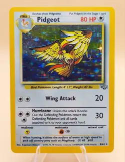 Pidgeot Holo Rare Jungle 8/64 Pokemon Card - WOTC 1999 - Image 1