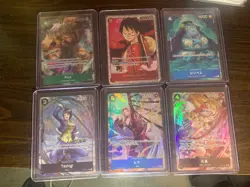 One Piece Card Lot 54 Cards Total SR-Stamp-Luffy-Zoro-Sanji-Boa-Law - Image 1