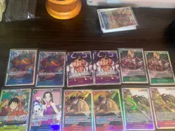 One Piece Card Lot 54 Cards Total SR-Stamp-Luffy-Zoro-Sanji-Boa-Law - Image 2