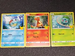 Celebrations Squirtle Charmander Bulbasaur Pokemon Card NM - Image 1