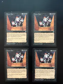 4 x MTG Grave Pact Stronghold - see picts for condition - Image 1