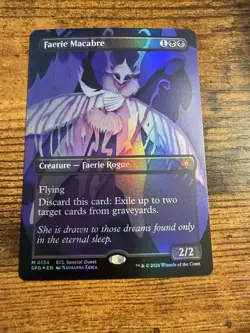 MTG Lorwyn Eclipsed BORDERLESS FOIL SPECIAL GUESTS Faerie Macabre - Image 1
